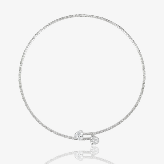 Open Heart Diamond Choker