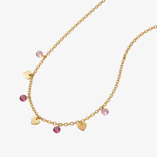 Gold Heart Charm Necklace