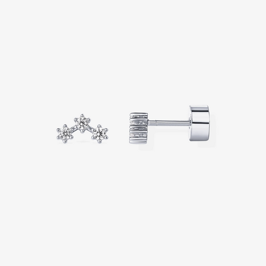Star Cluster Flat Back Stud Earrings
