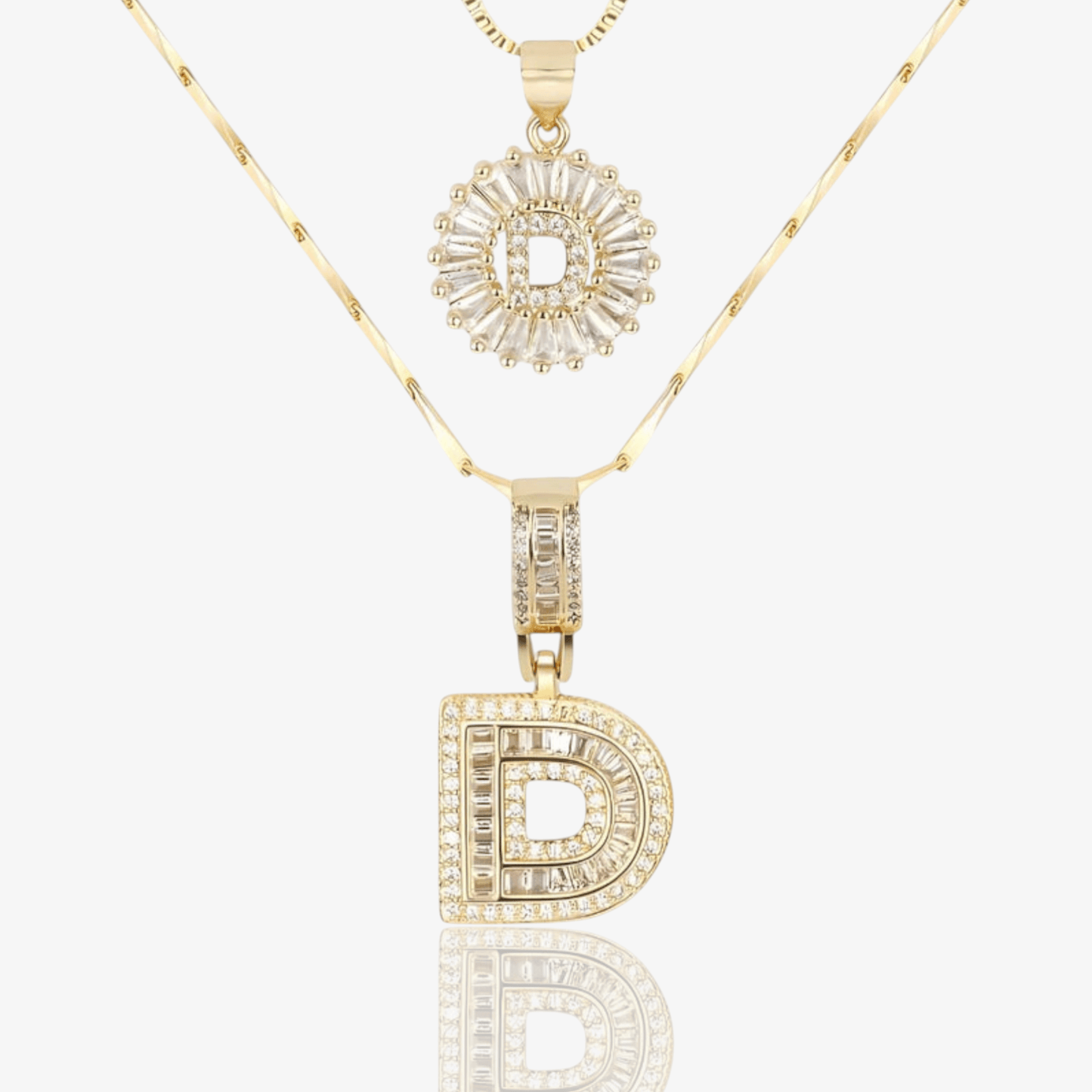 Initial Necklace A–Z Duo Set