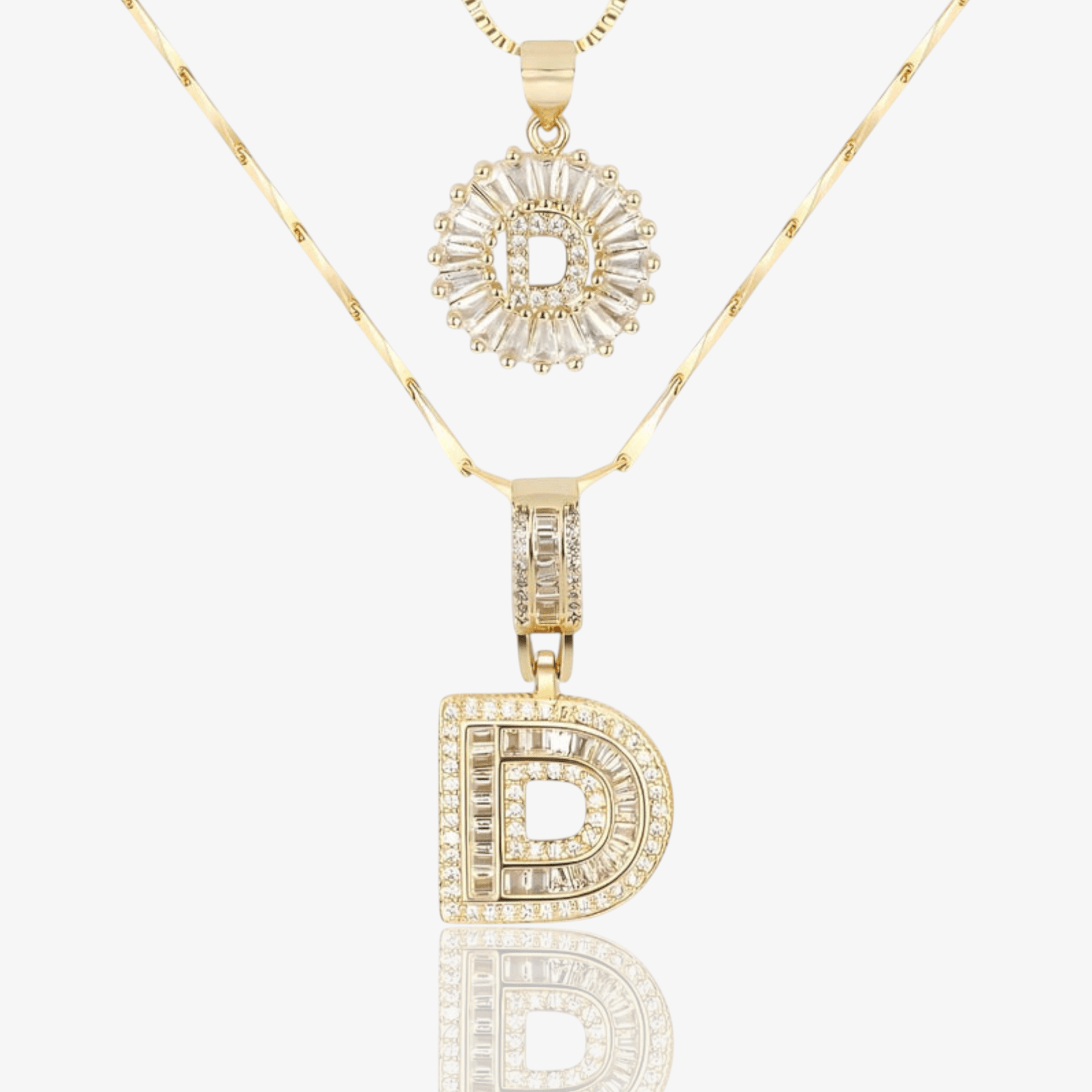 Initial Necklace A–Z Duo Set