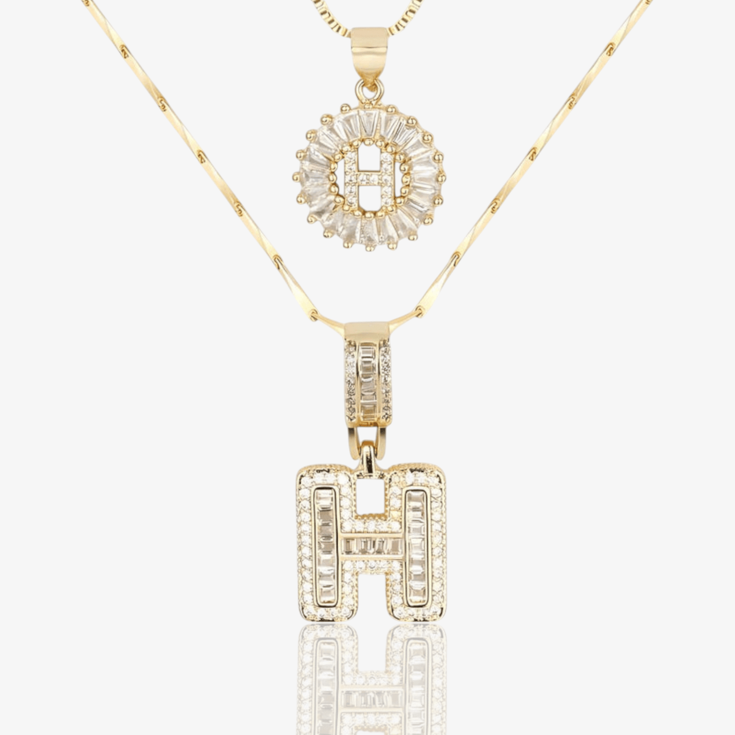Initial Necklace A–Z Duo Set