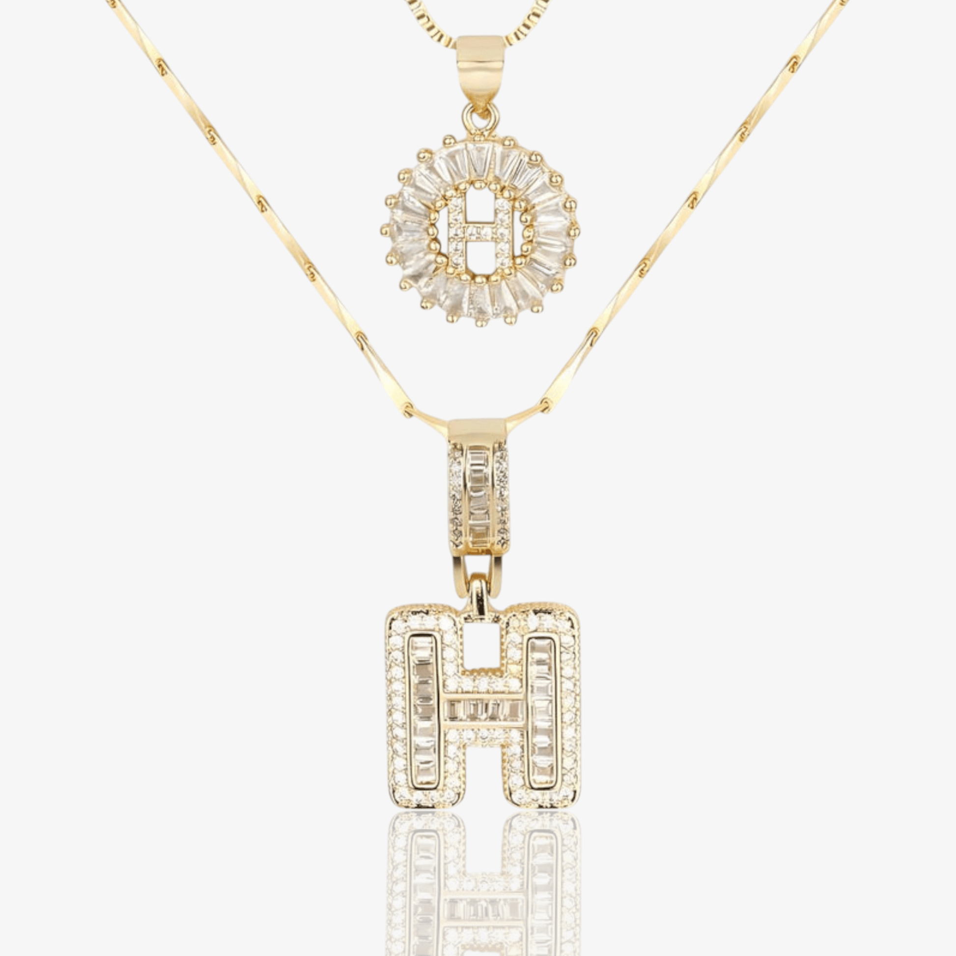 Initial Necklace A–Z Duo Set