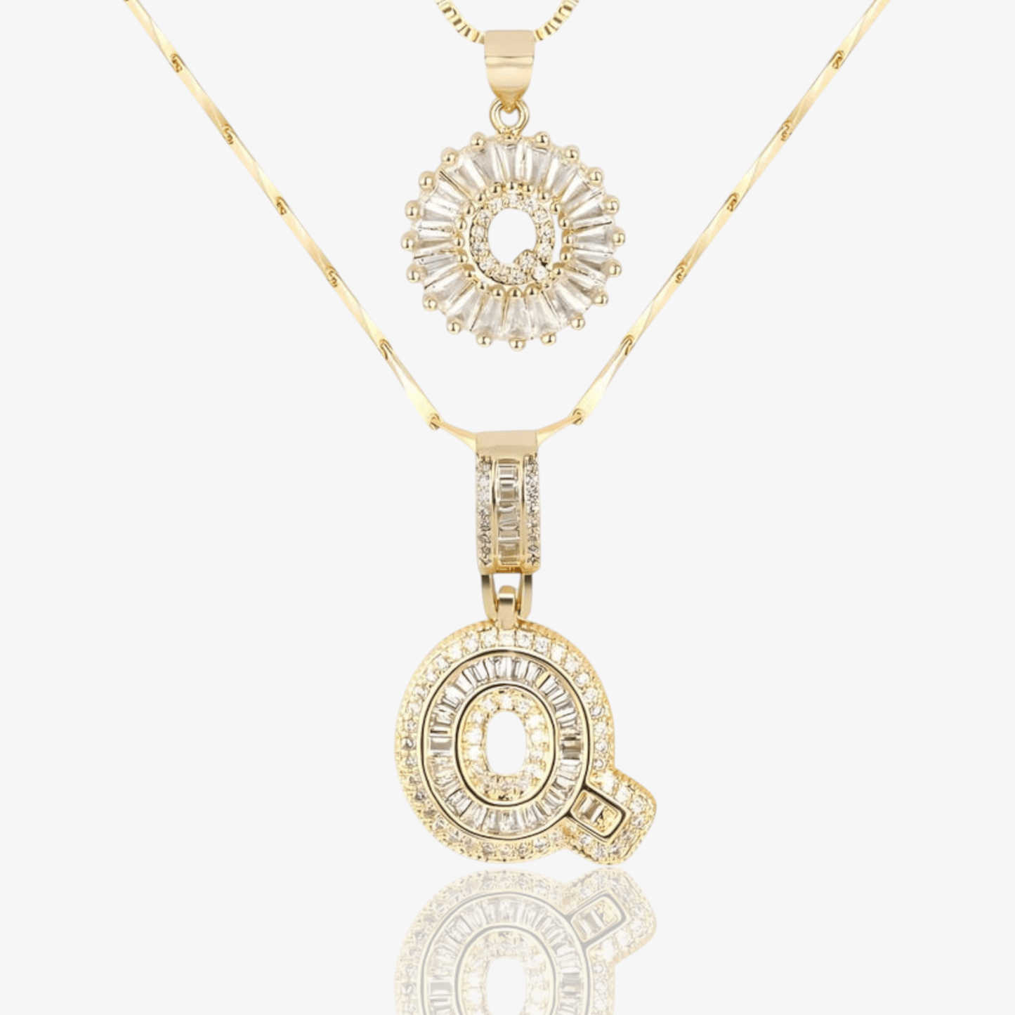 Initial Necklace A–Z Duo Set