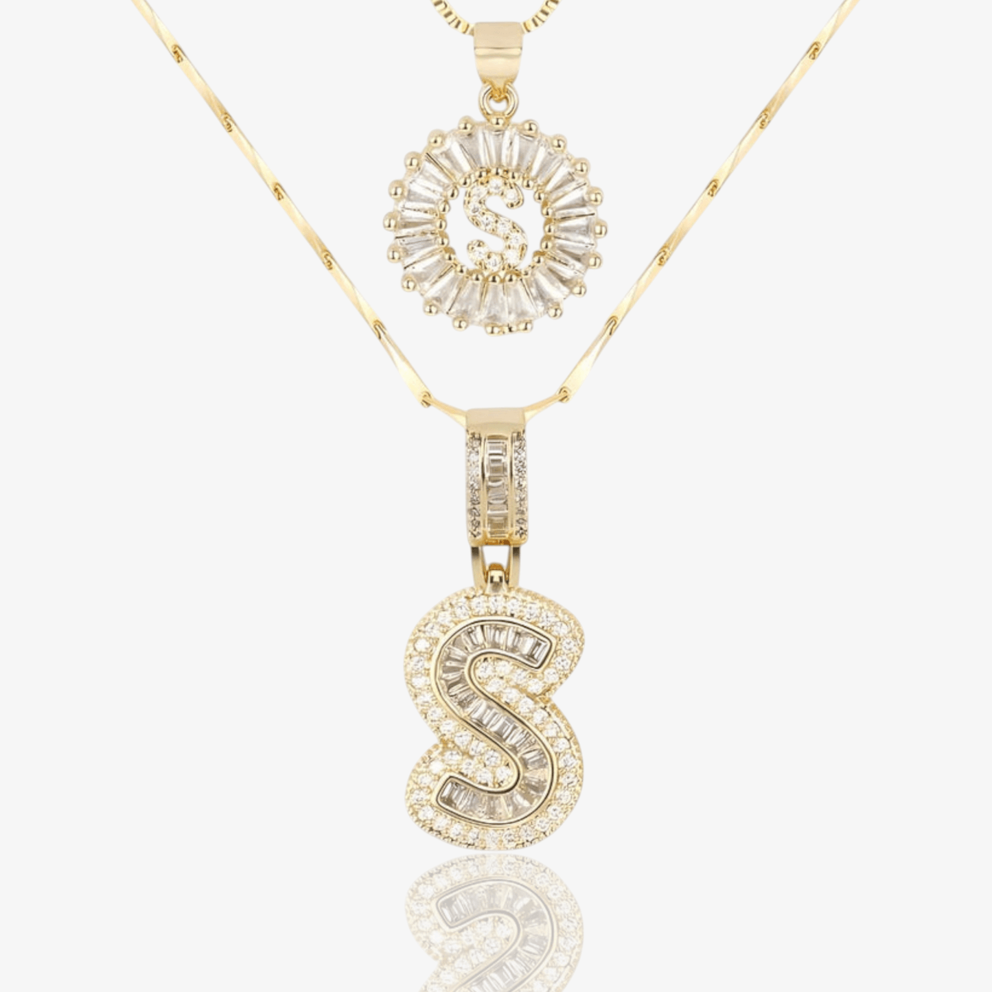 Initial Necklace A–Z Duo Set