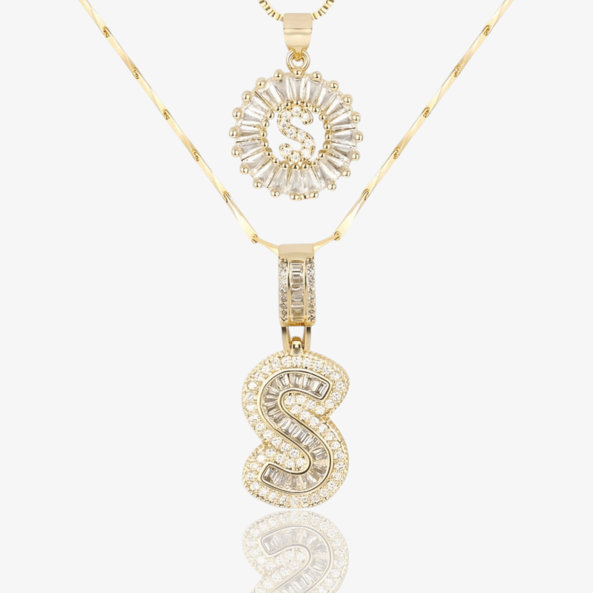 Initial Necklace A–Z Duo Set