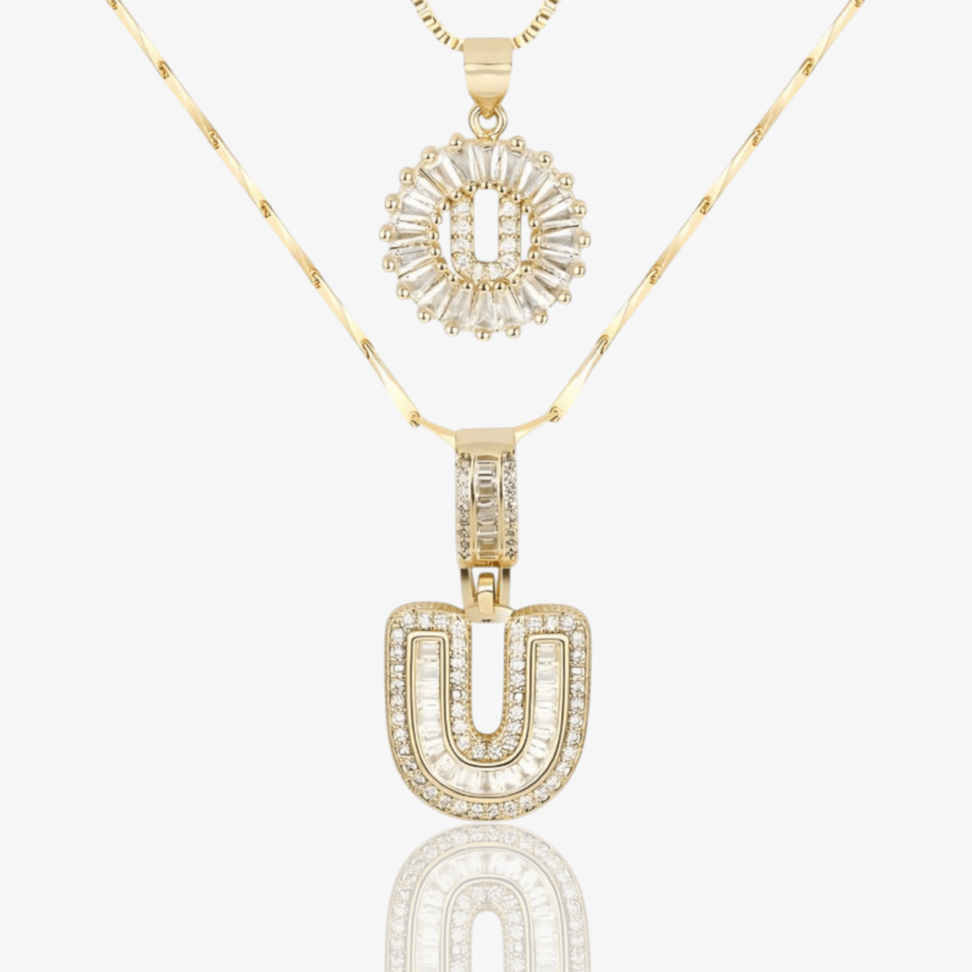 Initial Necklace A–Z Duo Set