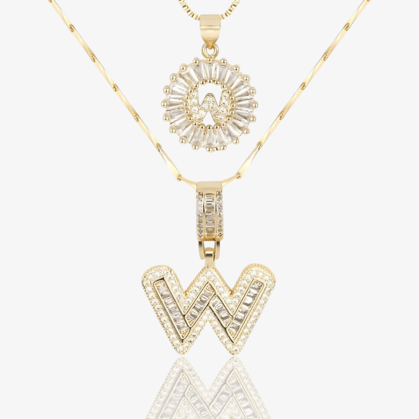 Initial Necklace A–Z Duo Set