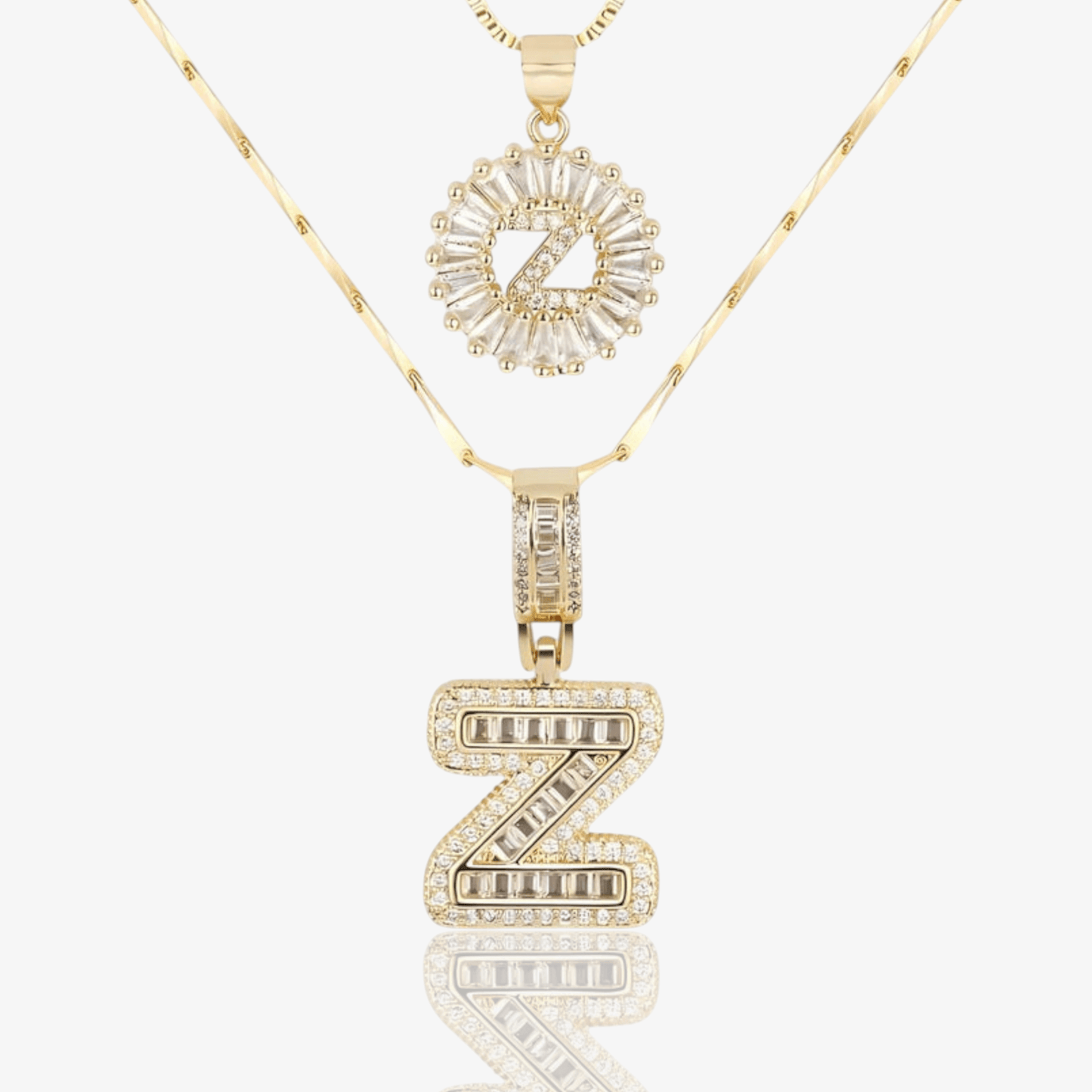 Initial Necklace A–Z Duo Set
