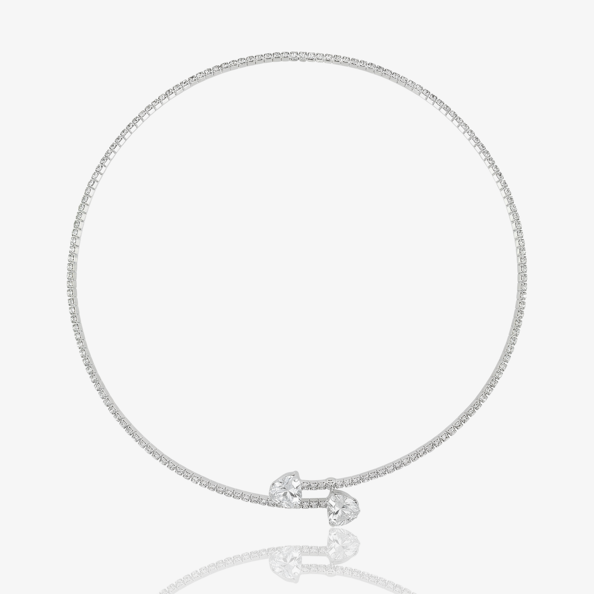 Open Heart Diamond Choker