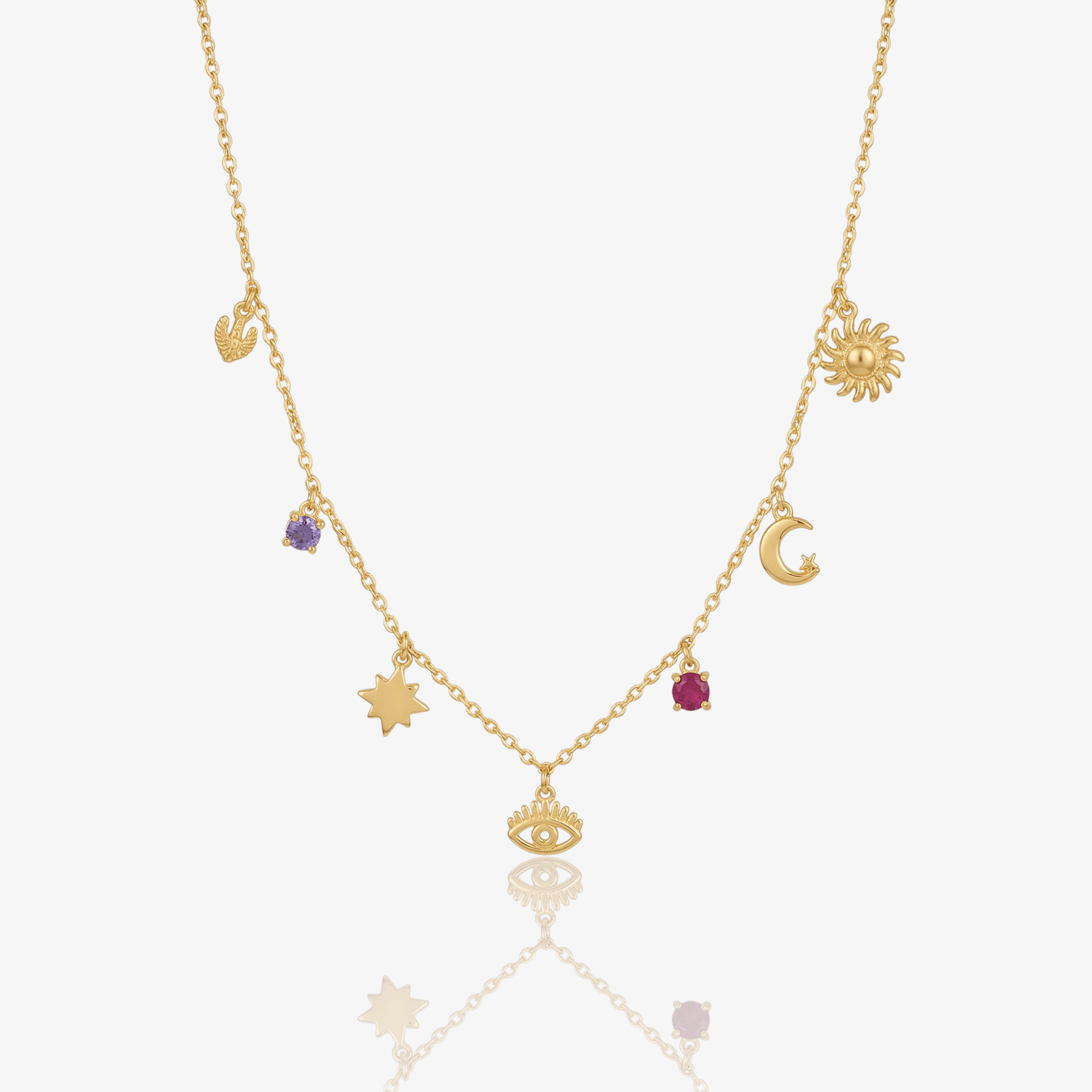 Paperclip Charm Detail Necklace