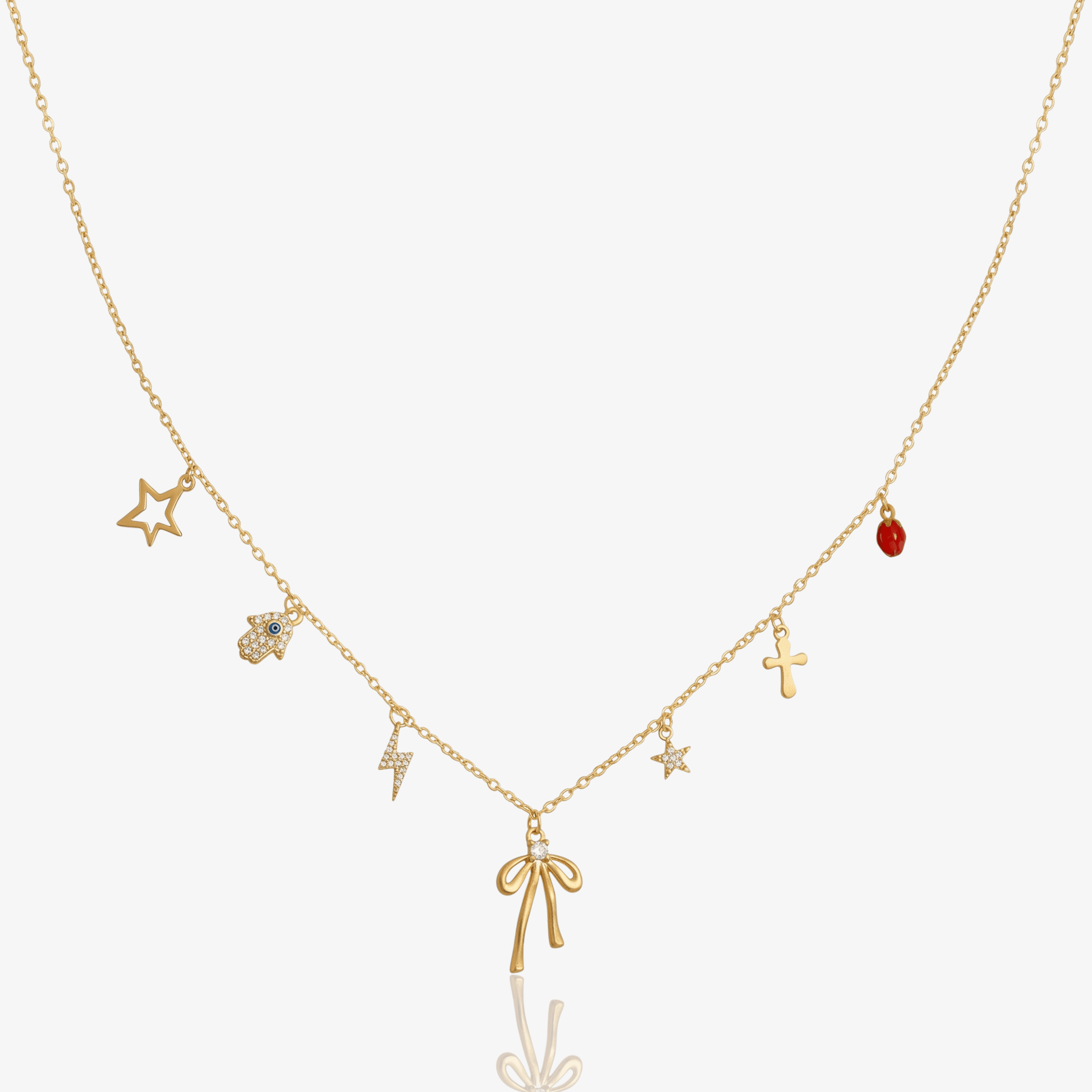 Paperclip Charm Detail Necklace