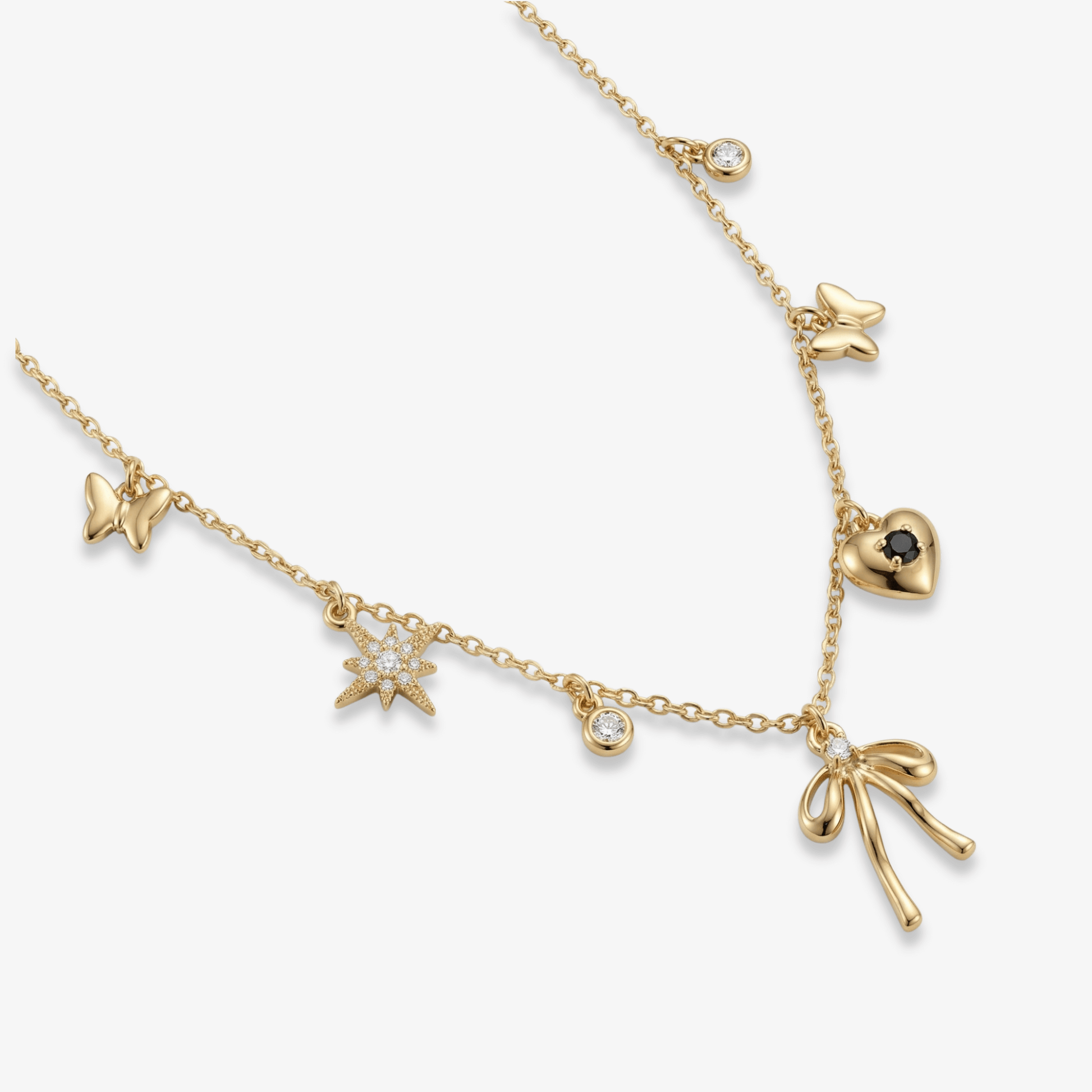 Paperclip Charm Detail Necklace