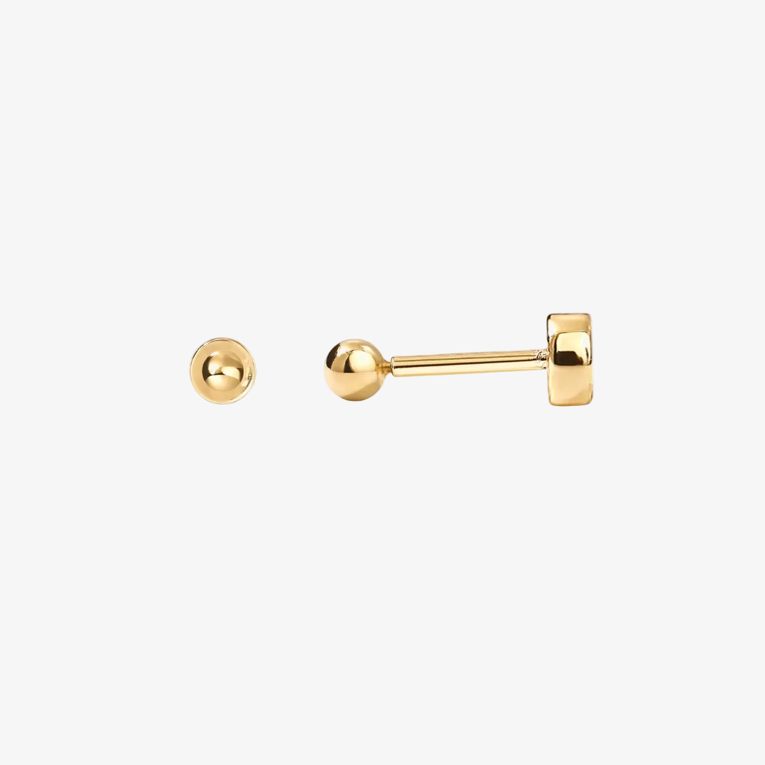 Sphere Flat Back Stud Earrings