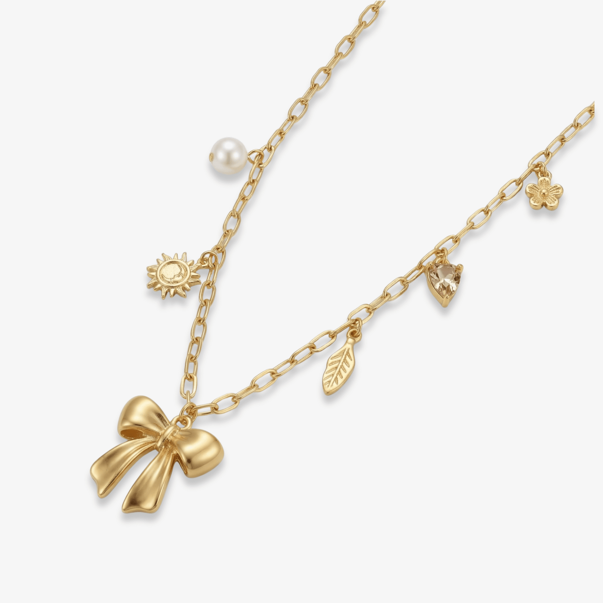 Paperclip Charm Detail Necklace