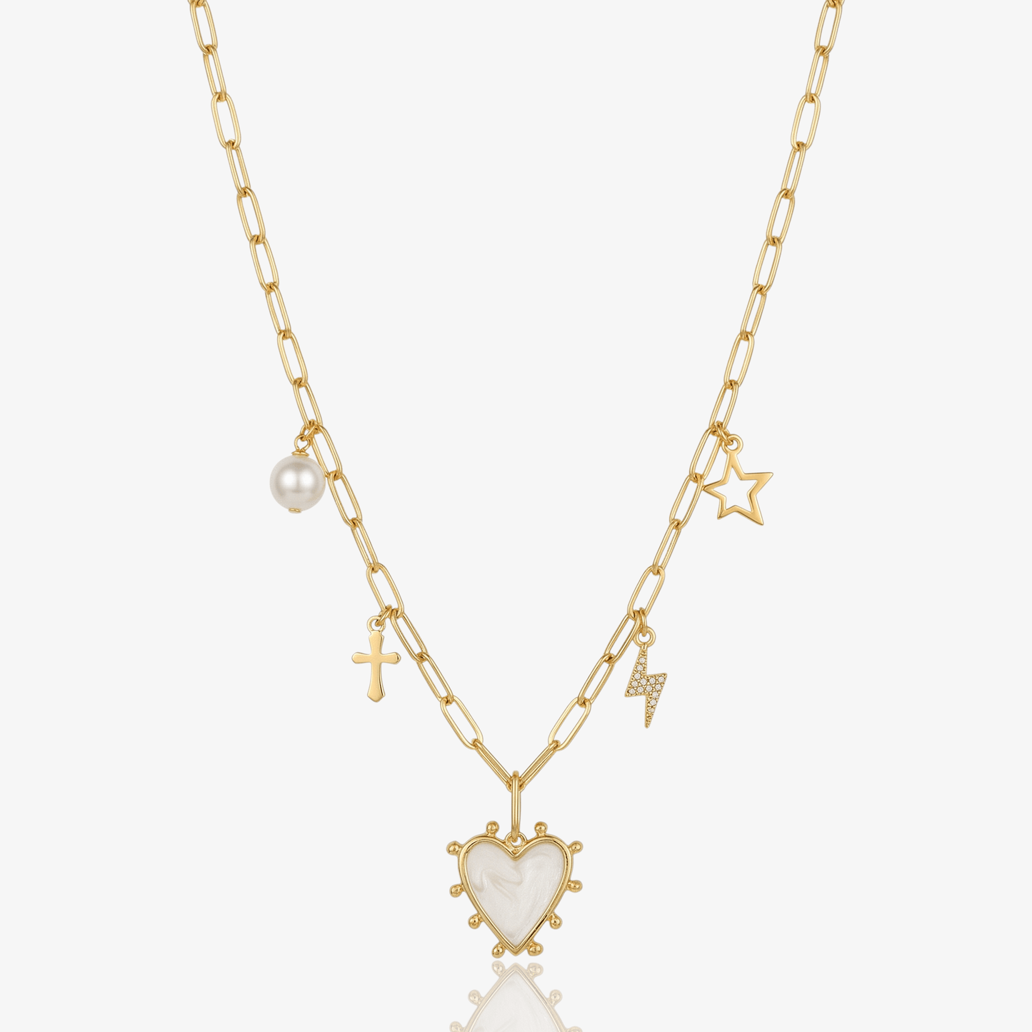 Paperclip Charm Detail Necklace