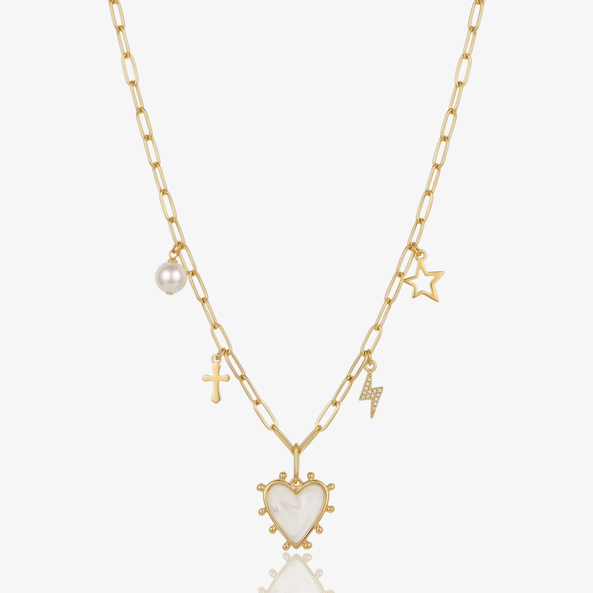 Paperclip Charm Detail Necklace