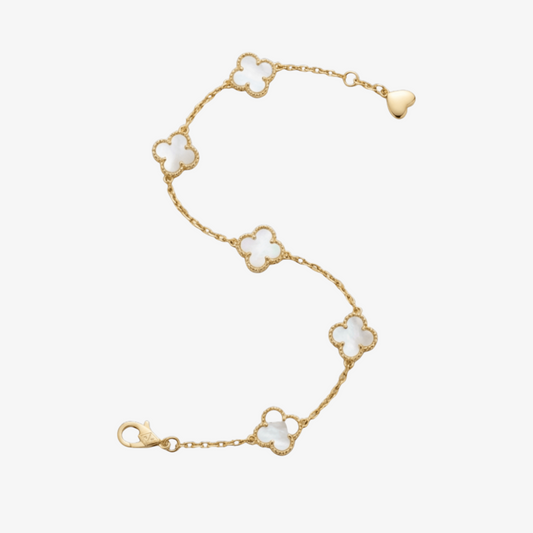 Clover Pearl Chain Bracelet