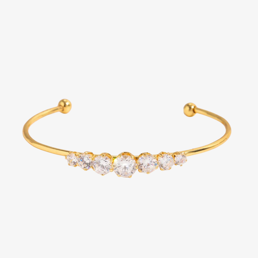 Diamond Gold Cuff Bangle