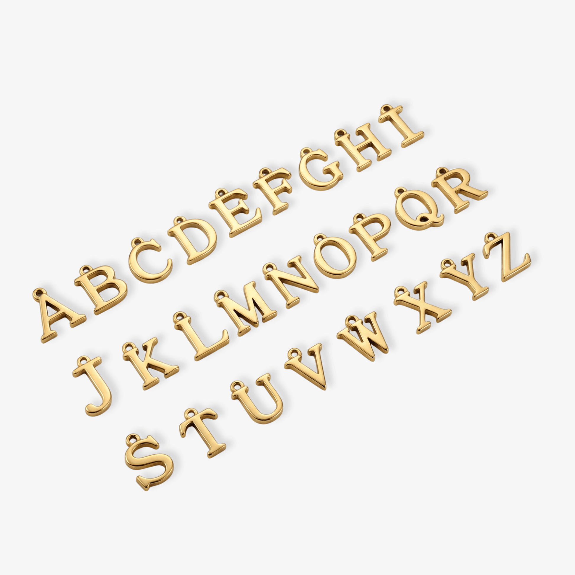 Paperclip Initial Circle Lock Clasp Necklace