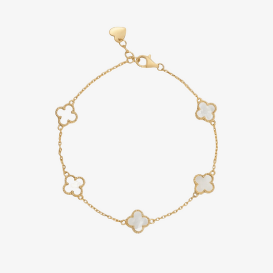Clover Pearl Chain Bracelet