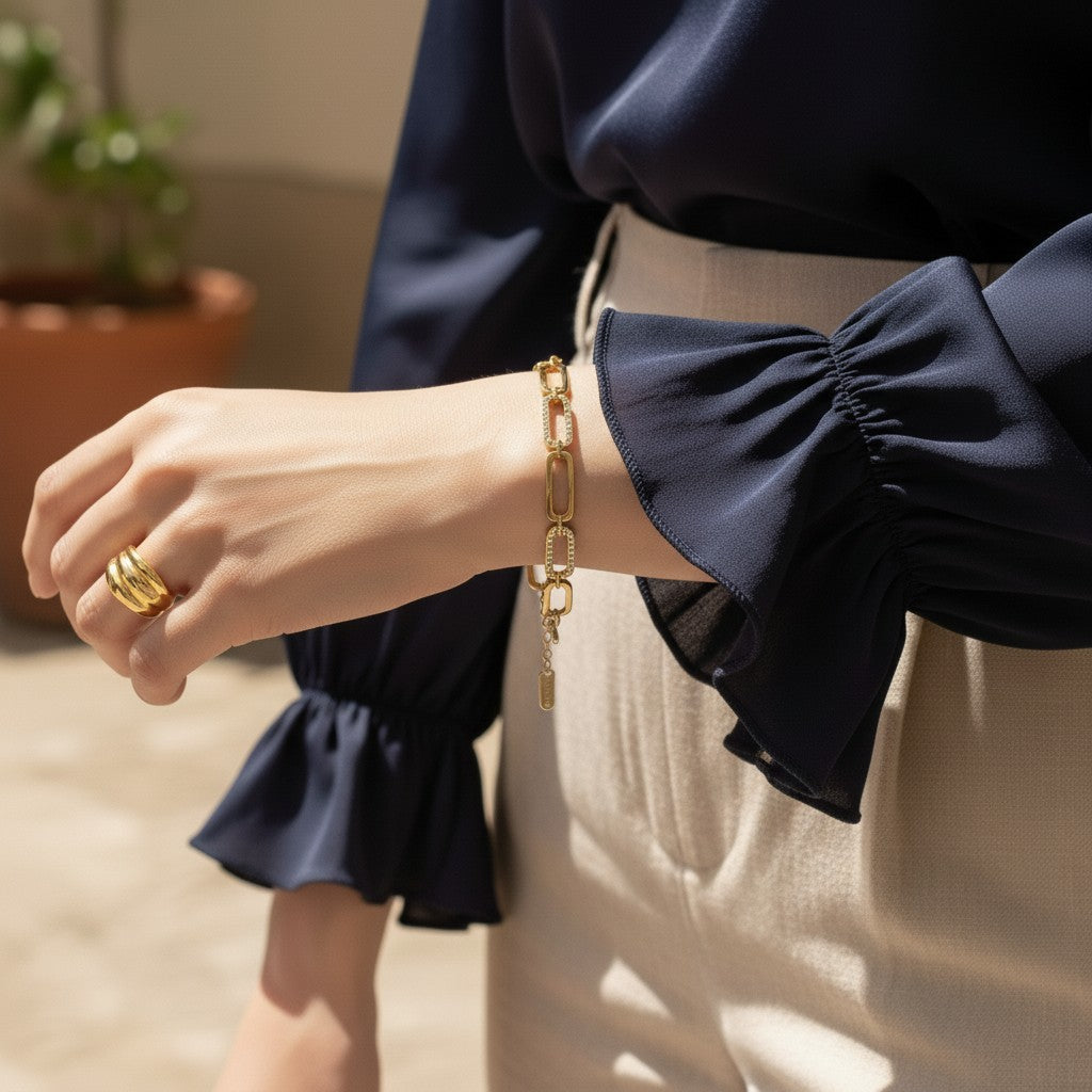 Cora Diamond Link Chain Bracelet