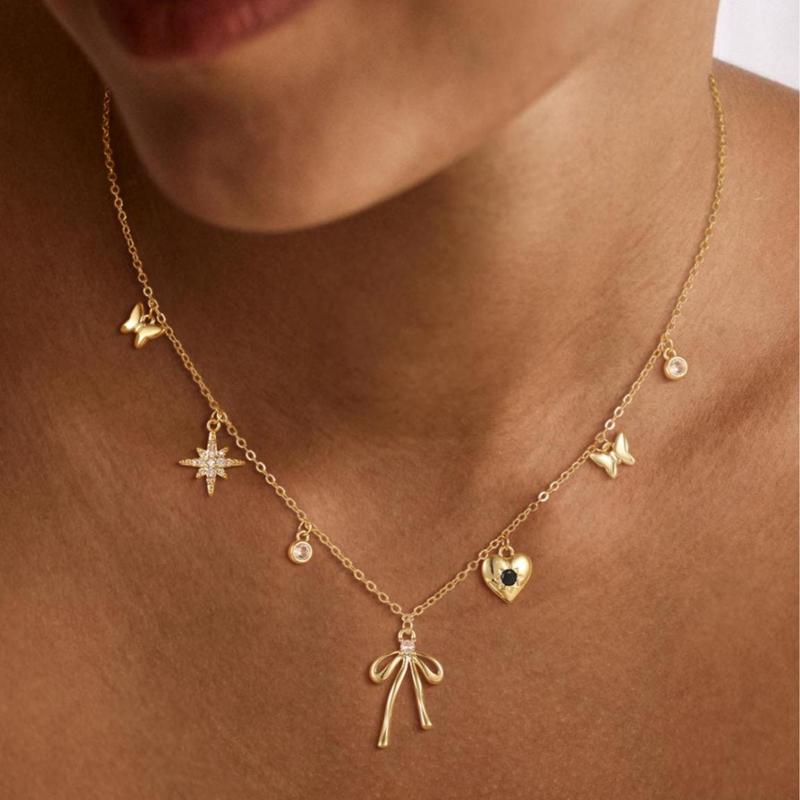 Paperclip Charm Detail Necklace