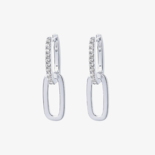 Paperclip Link Hoop Earrings