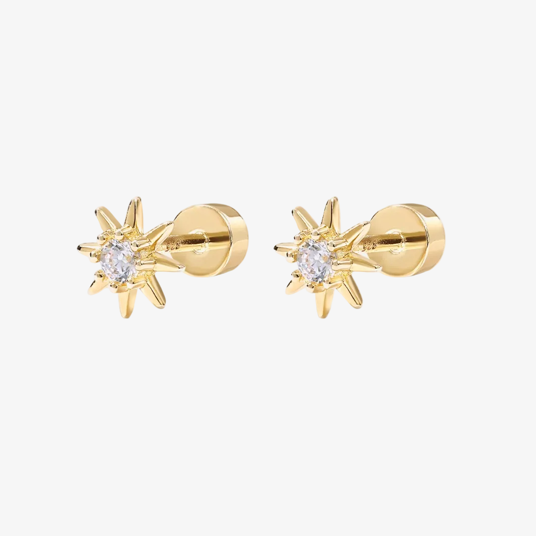 Mini Star Flat Back Stud Earrings