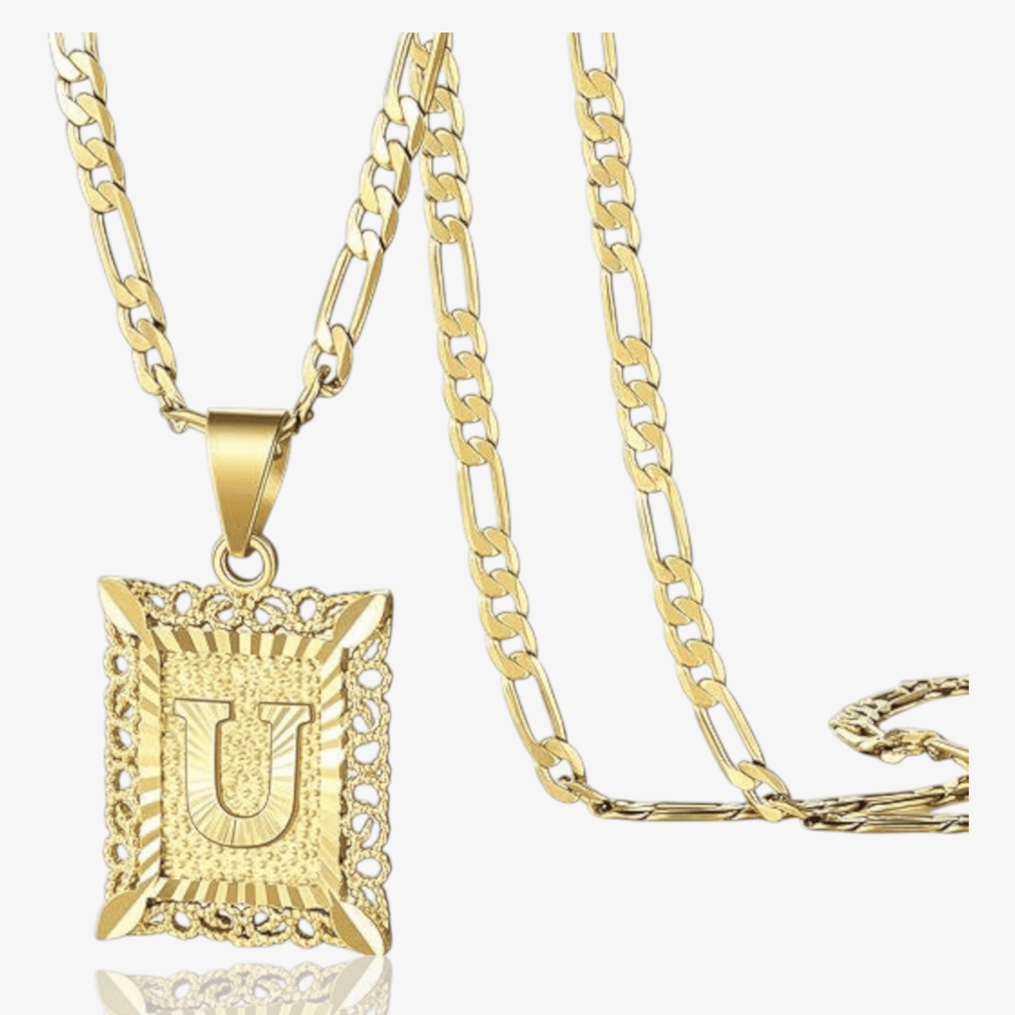 Modern Square Letter Necklace