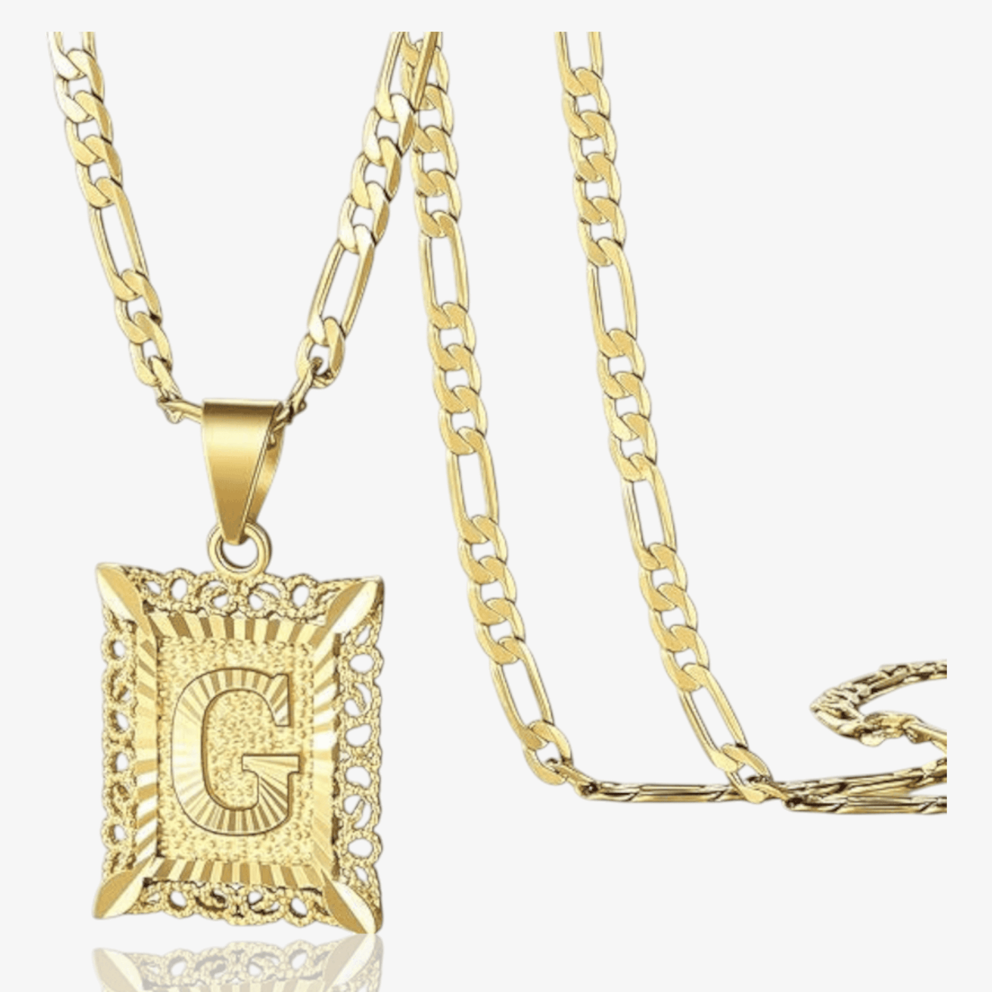 Modern Square Letter Necklace