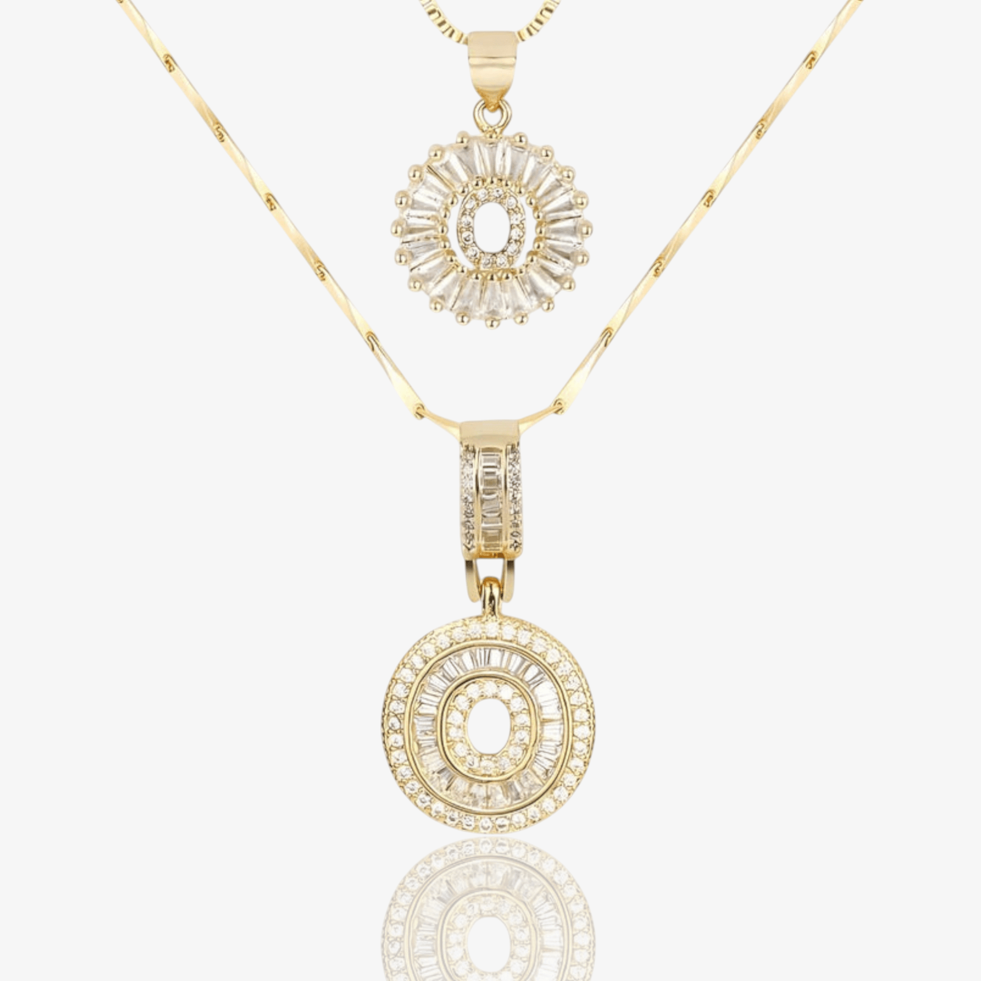 Initial Necklace A–Z Duo Set