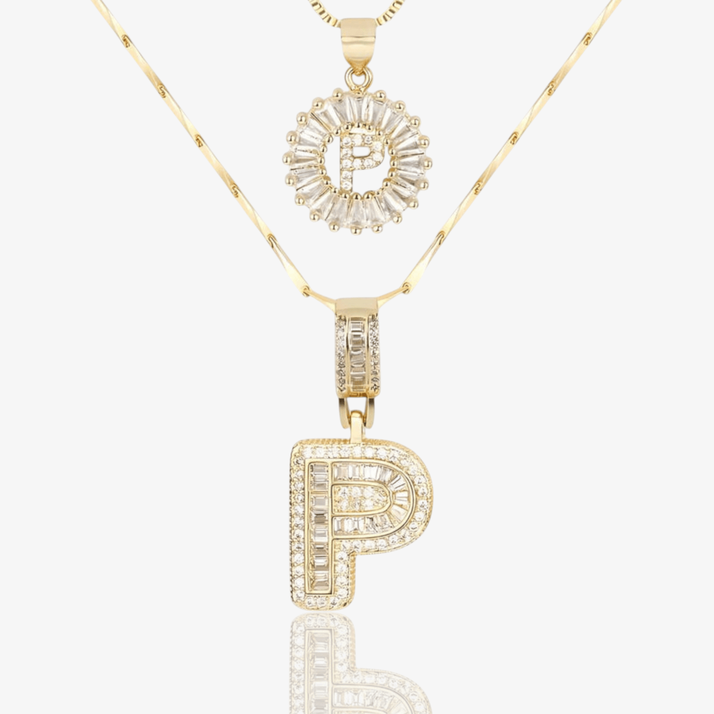 Initial Necklace A–Z Duo Set