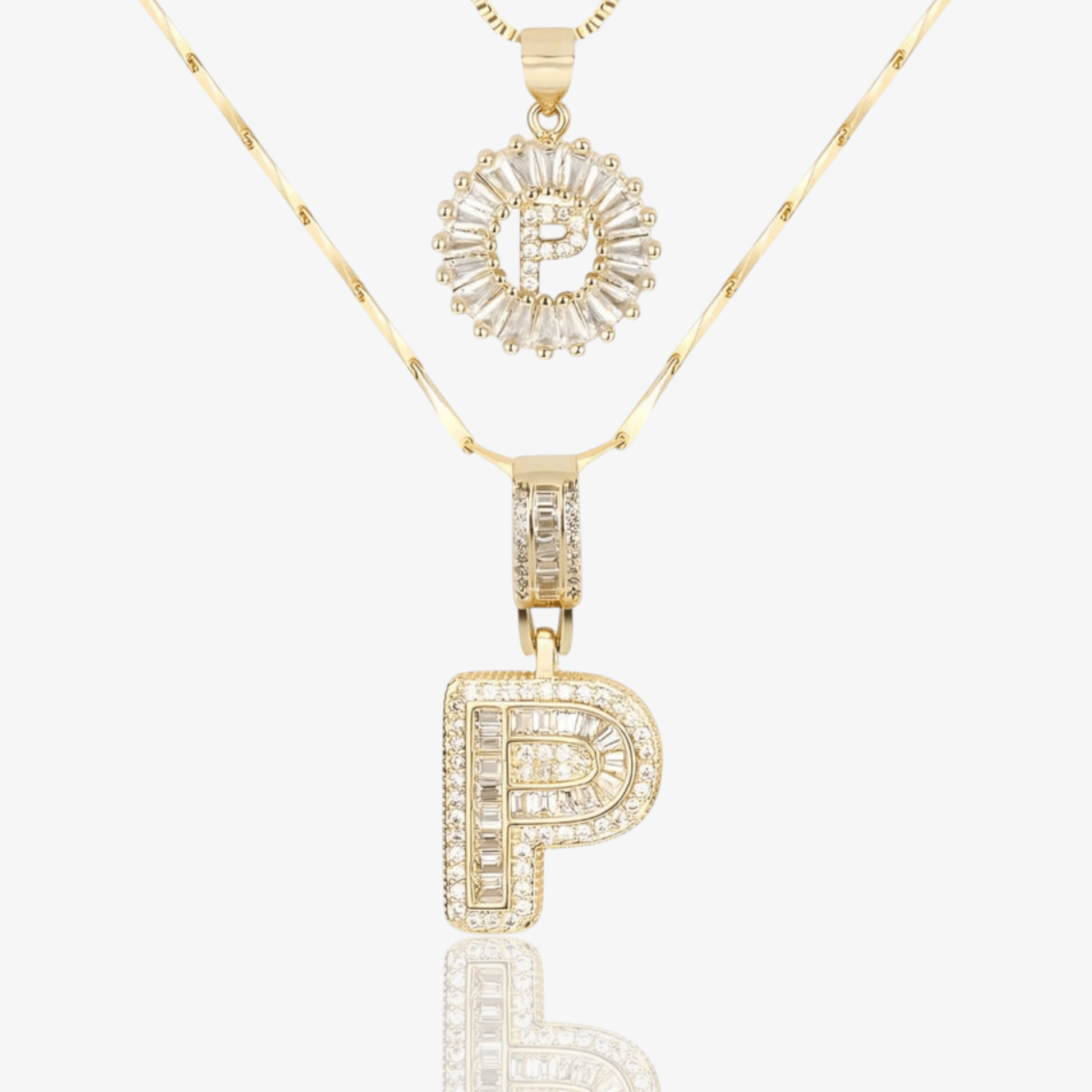 Initial Necklace A–Z Duo Set