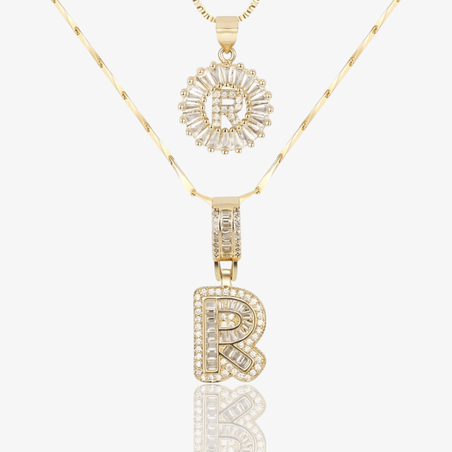 Initial Necklace A–Z Duo Set