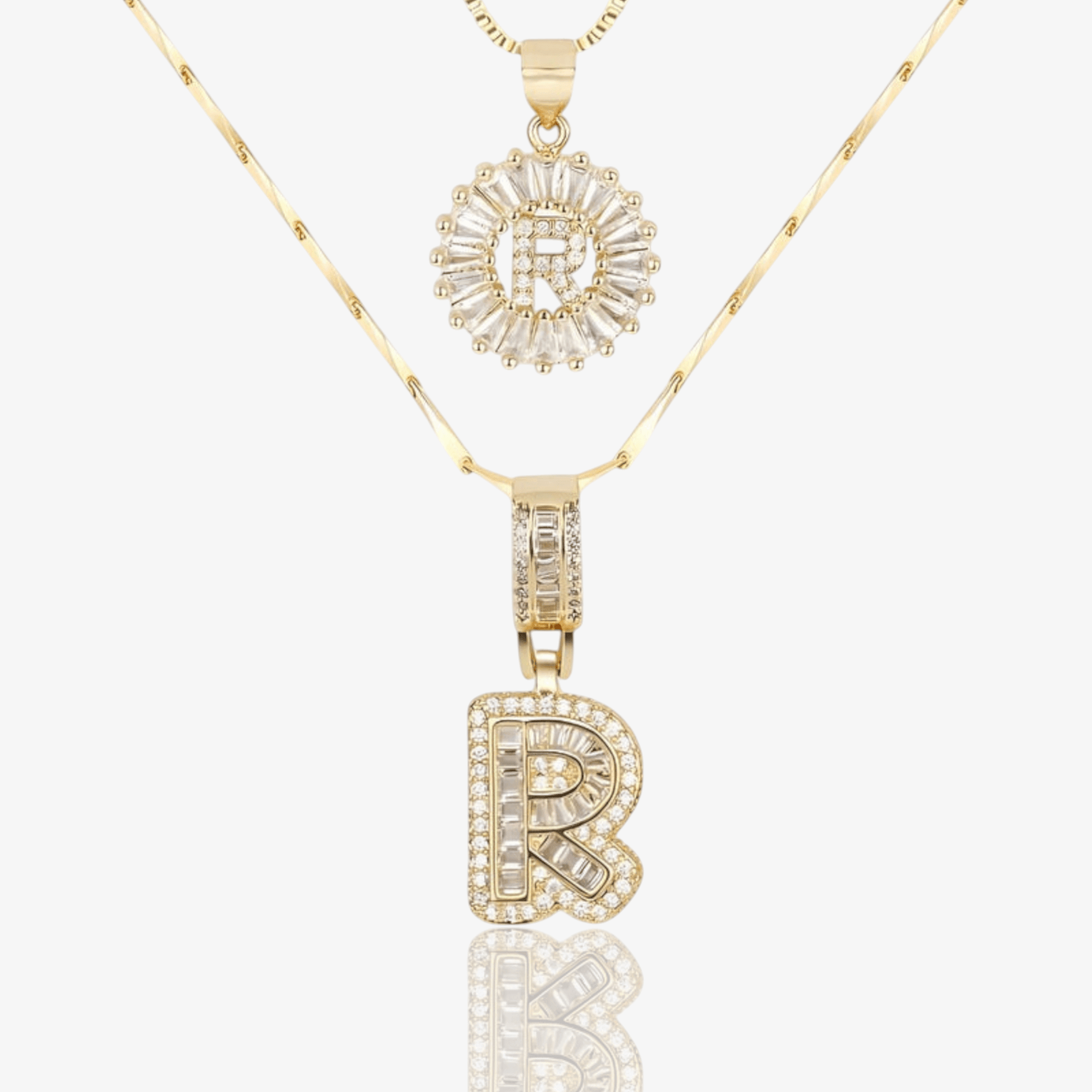 Initial Necklace A–Z Duo Set