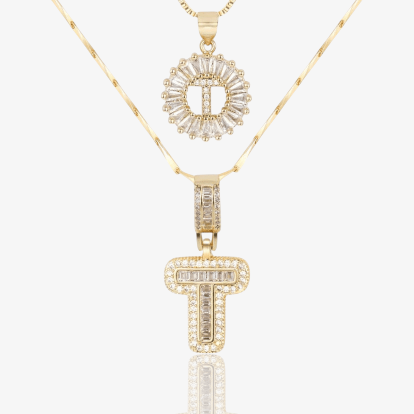 Initial Necklace A–Z Duo Set