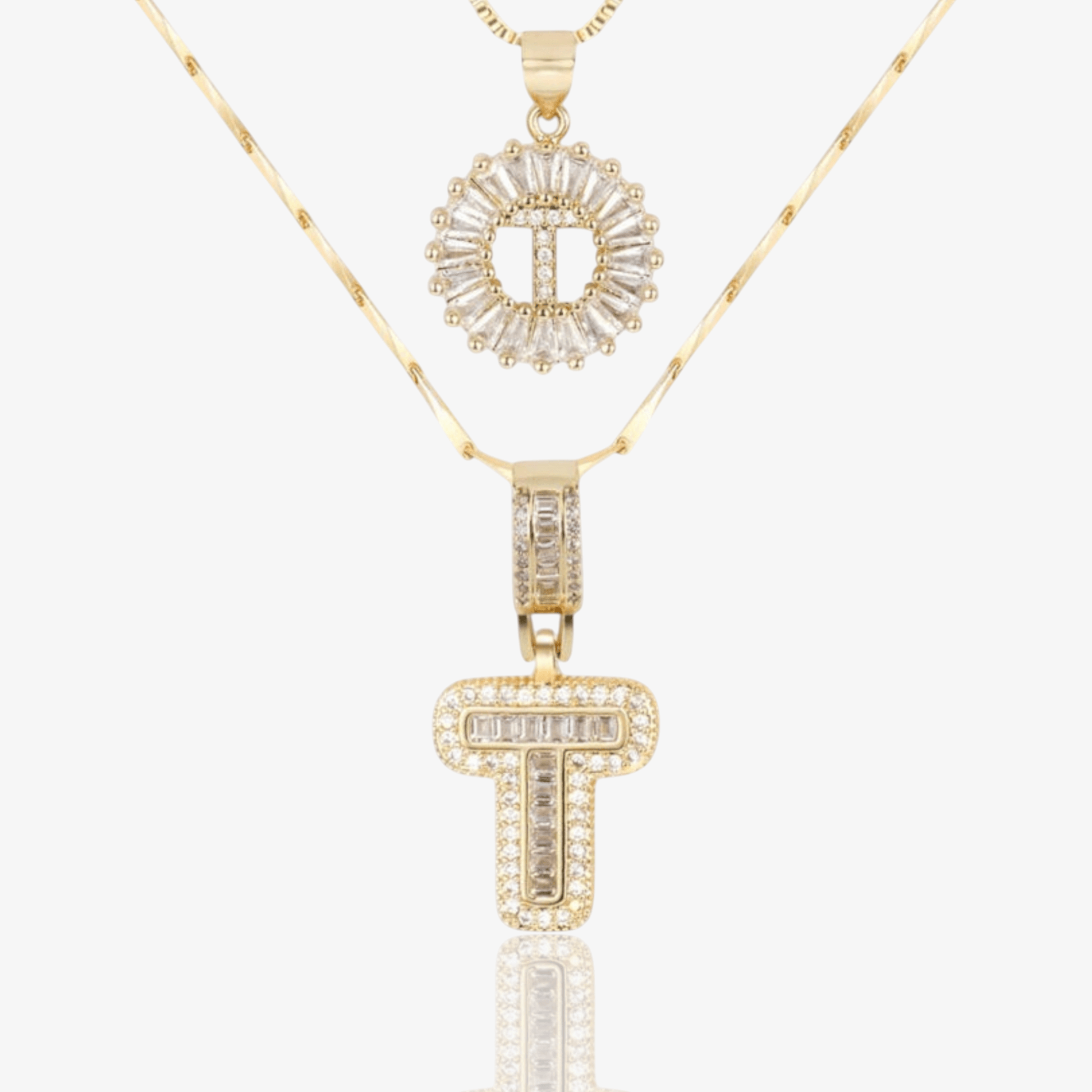 Initial Necklace A–Z Duo Set