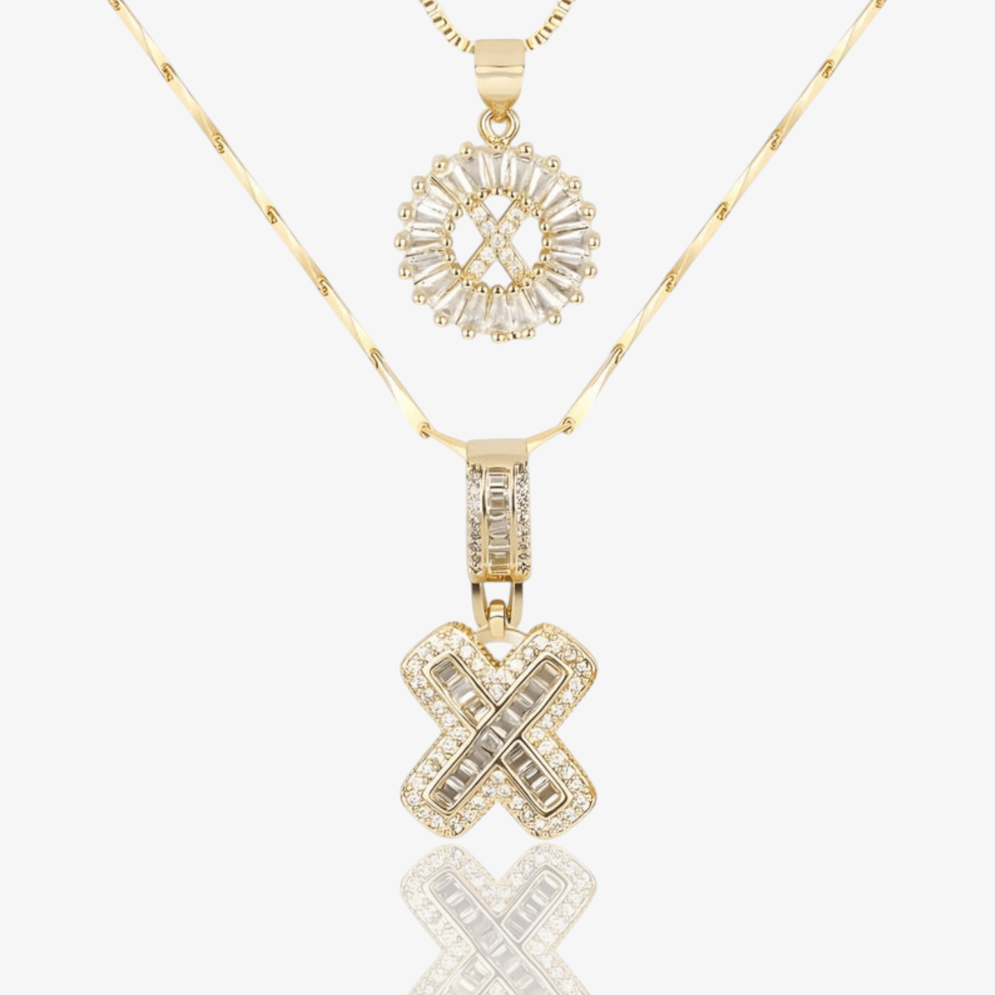 Initial Necklace A–Z Duo Set