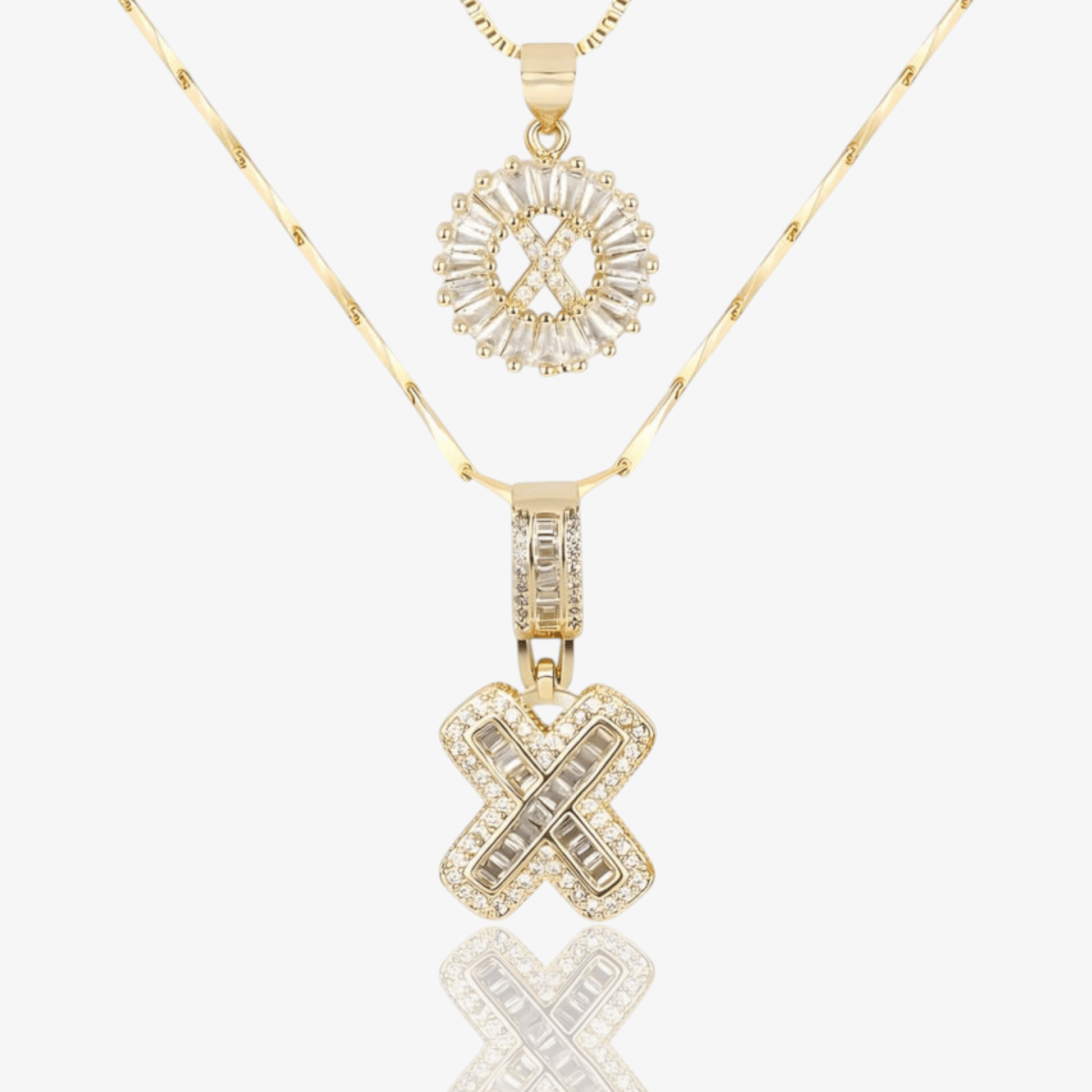 Initial Necklace A–Z Duo Set