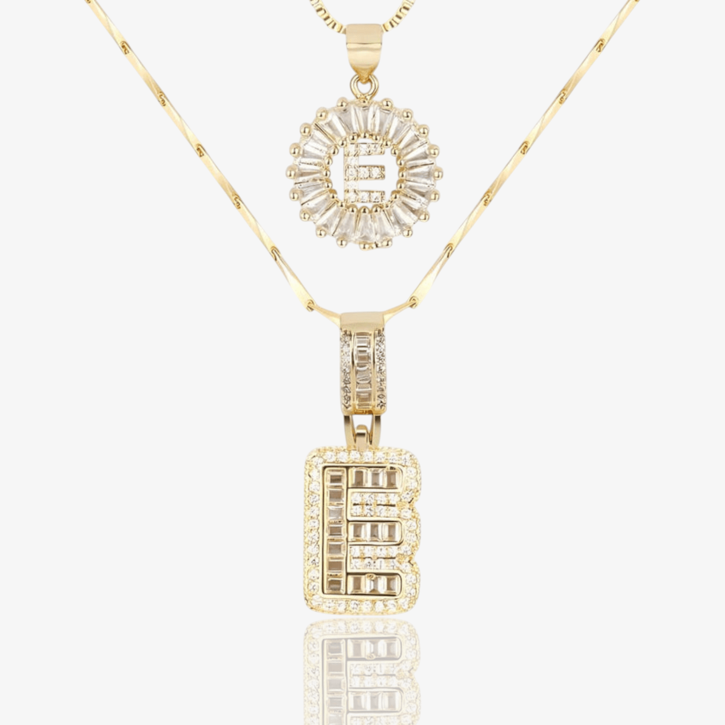 Initial Necklace A–Z Duo Set