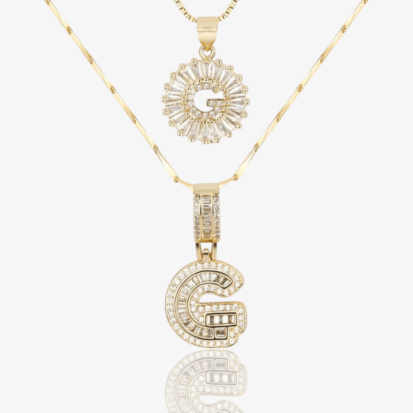 Initial Necklace A–Z Duo Set