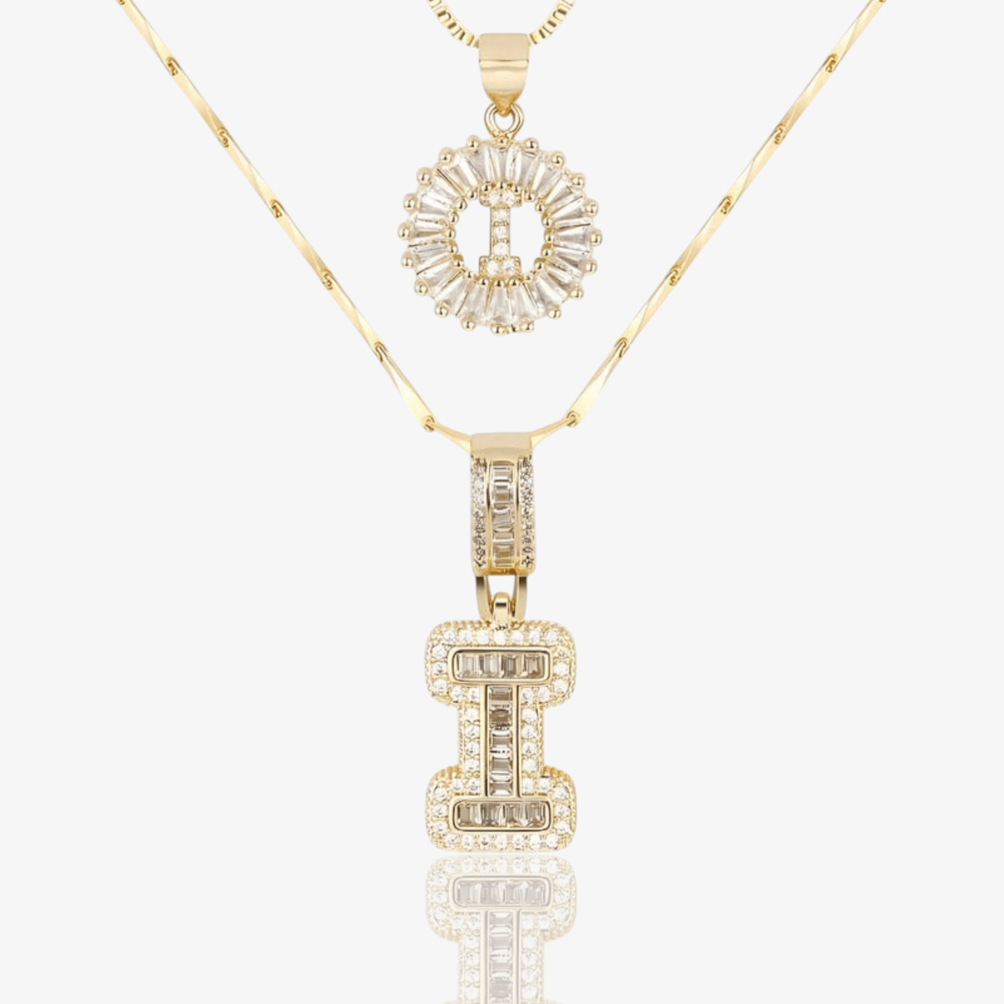 Initial Necklace A–Z Duo Set