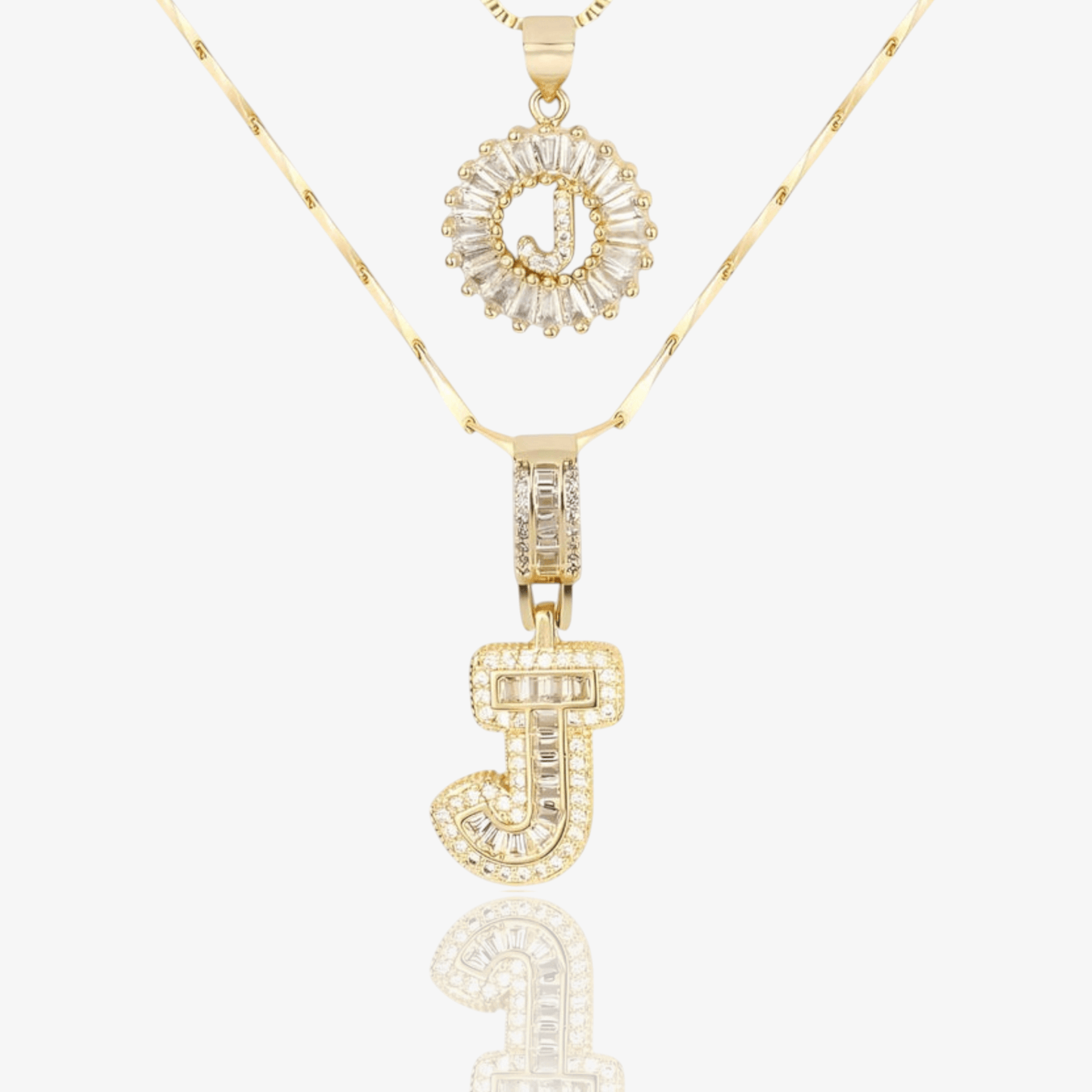 Initial Necklace A–Z Duo Set