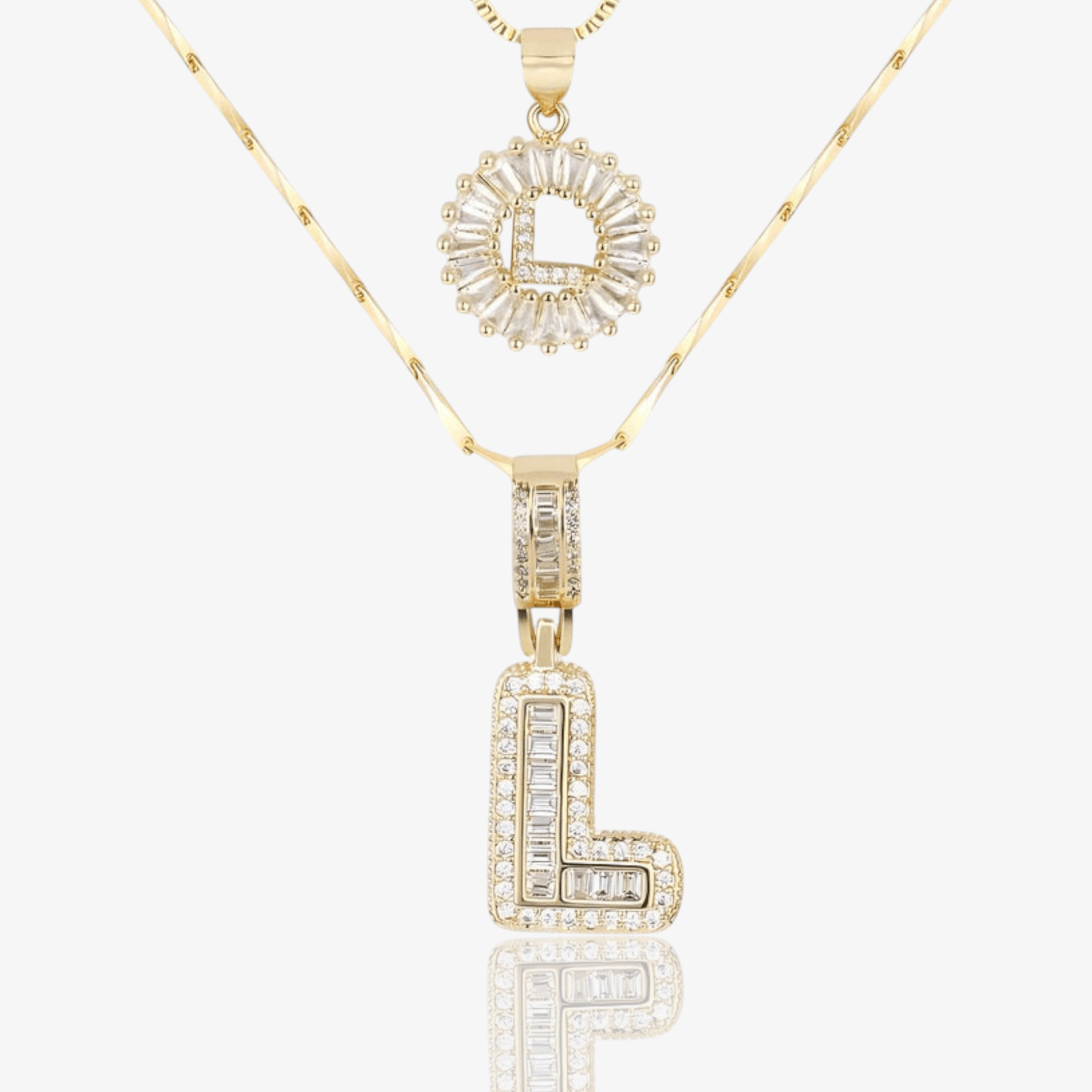 Initial Necklace A–Z Duo Set