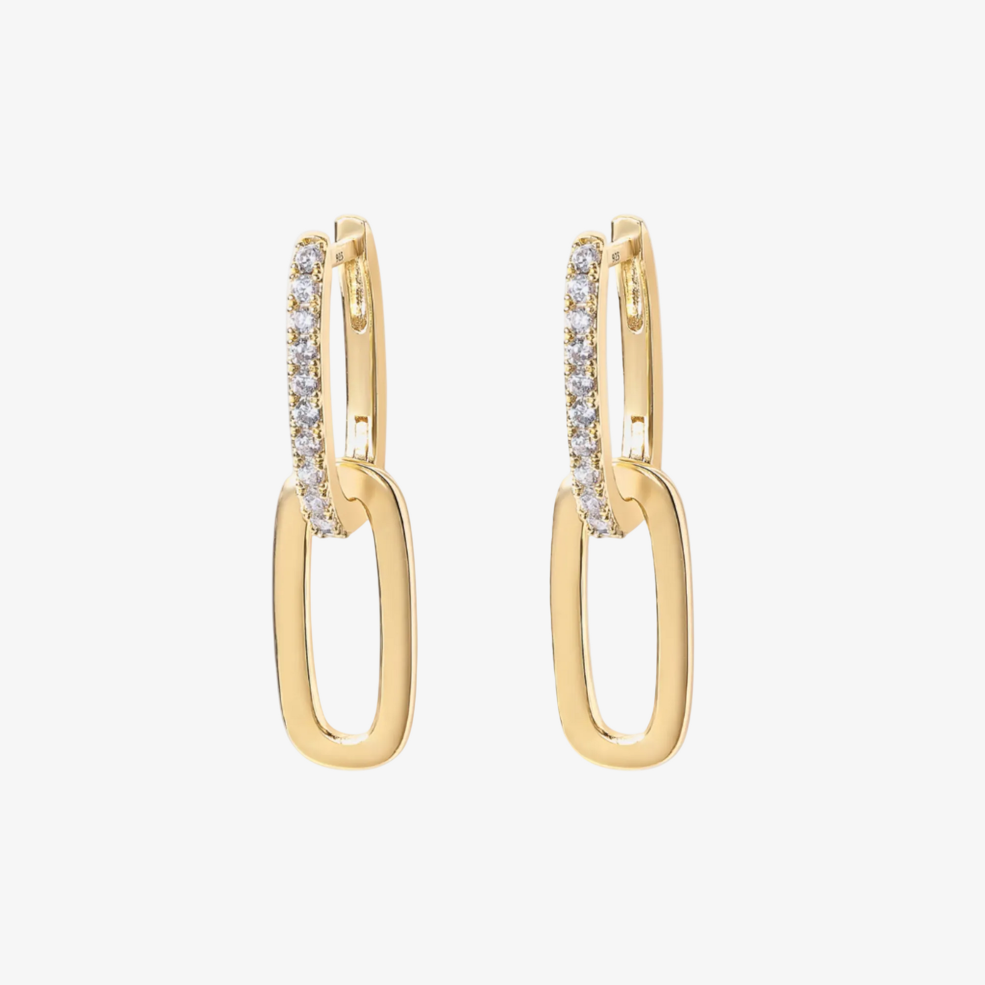 Paperclip Link Hoop Earrings