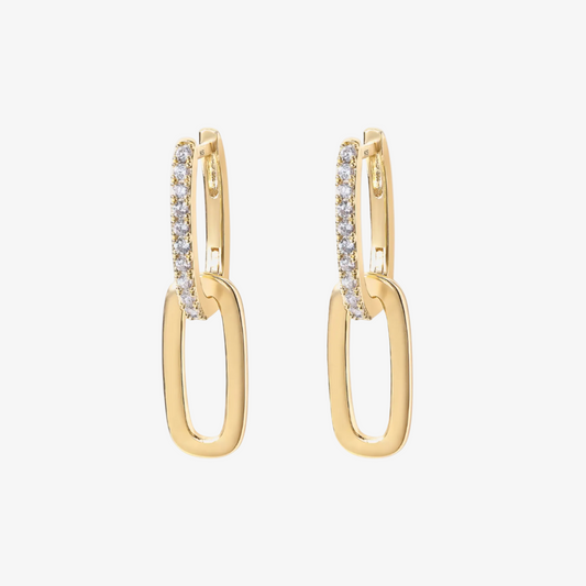 Paperclip Link Hoop Earrings