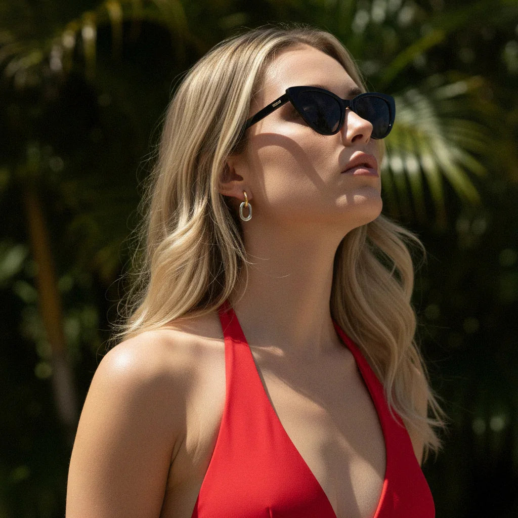 Arlo Two Tone Double Hoops Earring