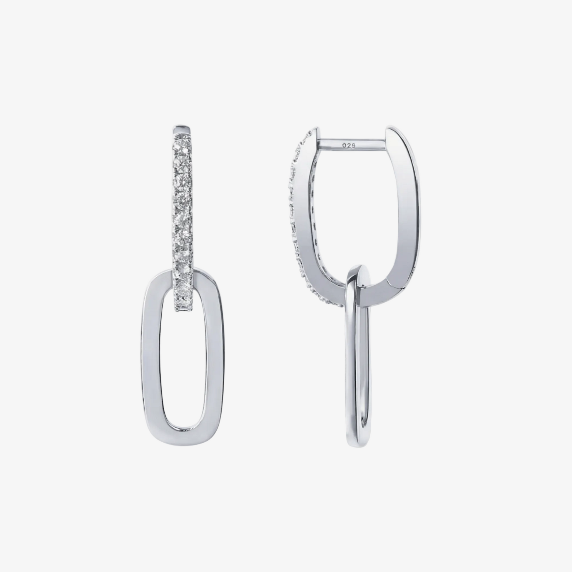 Paperclip Link Hoop Earrings