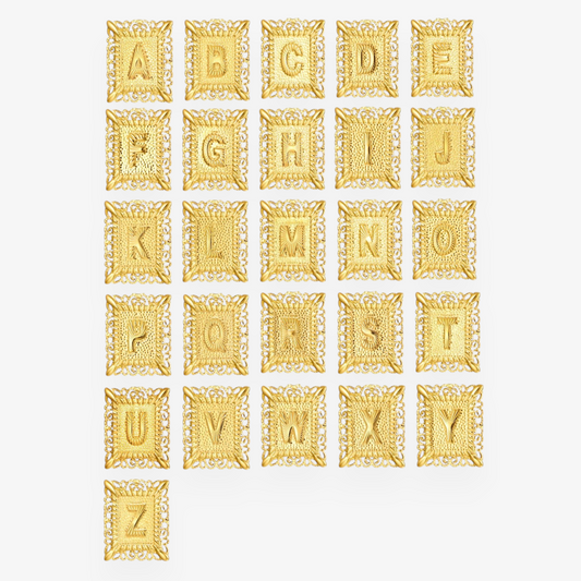 2pc 14k Initial & Cross Layered Necklace Set